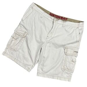 UNIONBAY Cargo Shorts Mens Size 42 Beige Cotton‎ Stretch Utility Pockets